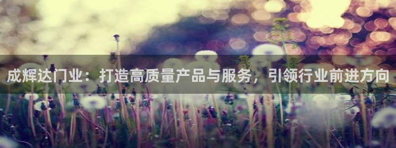 乐天堂fun平台开户：成辉达门业：打造高质量产品与服务，引领行业前进方向
