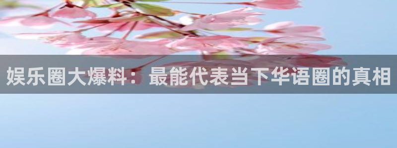 乐天堂fun登录界面入口：娱乐圈大爆料：最能代表当下华语圈的真相